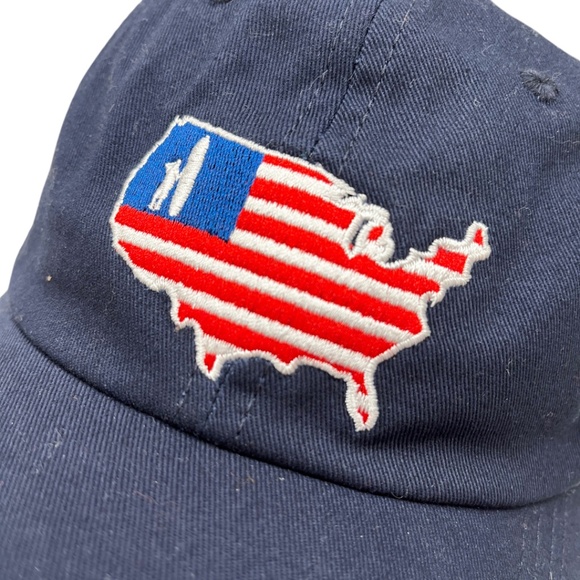 NWOT Johnnie-O American Flag Embroidered Logo Mesh Back Hat USA Patriotic - Picture 2 of 12